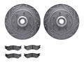 Dynamic Friction Co 7402-54041, Rotors-Drilled and Slotted-Silver with Ultimate Duty Performance Brake Pads, Zinc Coated 7402-54041